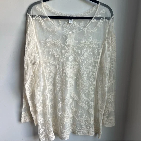 NWT Cato Delicate Lace Blouse - Large - Picture 3 of 14